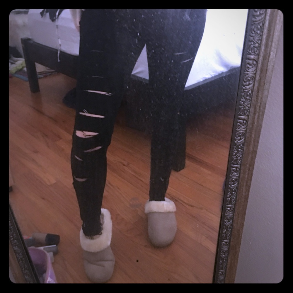 Nasty Gal slit black jeans